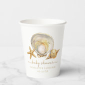 水彩海リトルパールベビーシャワー 紙コップ (裏面)