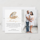 水彩海リトルパール写真シャワーカード 招待状 (正面)