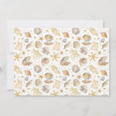 水彩海リトルパール写真シャワーカード 招待状 (裏面)