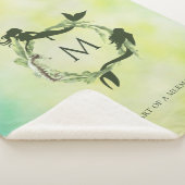 水彩海リースメルメイズモノグラム シェルパブランケット (3/4)