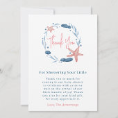 水彩海中ヒトデ&コーラルリーフ サンキューカード