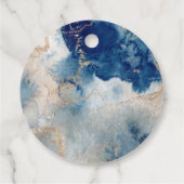 水彩海中赤ちゃんシャワーありがとう フェイバータグ (裏面)