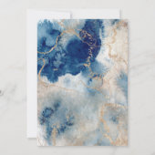 水彩海中雨「男の子だ」赤ちゃんシャワー 招待状 (裏面)