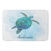 水彩海亀の沿岸海 バスマット (正面)