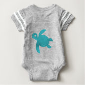 水彩海亀モノグラム ベビーTシャツ (裏面)