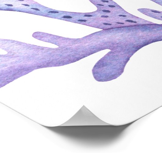 水彩海動物の赤ちゃんシャワー歓迎 ポスター (角)