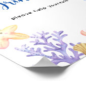 水彩海動物の赤ちゃんシャワー – ドリンク ポスター (角)