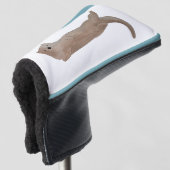 水彩海動物シーオッター ゴルフヘッドカバー (3/4 正面)