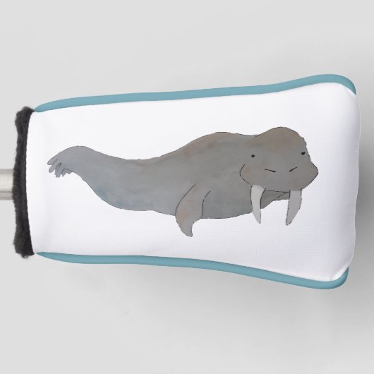 水彩海動物セイウチ ゴルフヘッドカバー (正面)