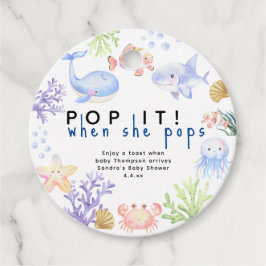 水彩海動物ポップ・アートの – それ!彼女がポップ フェイバータグ