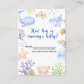 水彩海動物 – どのぐらい大きいママの腹 エンクロージャーカード (正面)