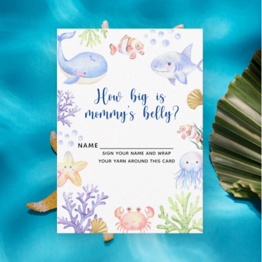 水彩海動物 – どのぐらい大きいママの腹 エンクロージャーカード
