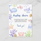 水彩海動物 – ディスプレイシャワー エンクロージャーカード (正面)