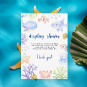 水彩海動物 – ディスプレイシャワー エンクロージャーカード