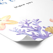 水彩海動物 – ブックカードとギフト ポスター (角)