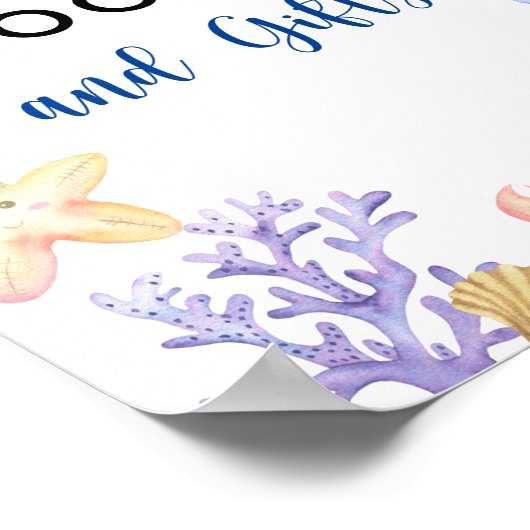 水彩海動物 – 書籍とギフト ポスター (角)