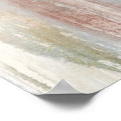 水彩海岸の海の芸術 ポスター (角)