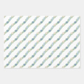 水彩海岸クリスマスガーランド ラッピングペーパーシート (正面)