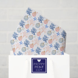 水彩海岸海辺クリスマスシェル 薄葉紙