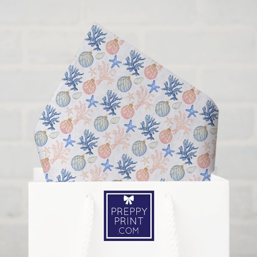水彩海岸海辺クリスマスシェル 薄葉紙