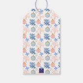 水彩海岸海辺クリスマスツリー ギフトタグ (裏面)