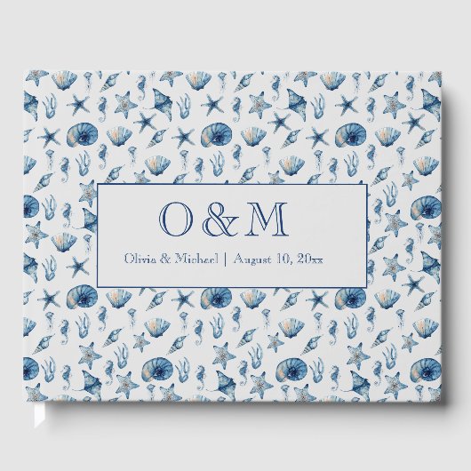 水彩海底パターン ゲストブック (正面)