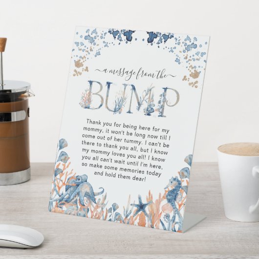 水彩海底下Bumpからのメッセージ 台座サイン (インサイチュ)