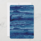 水彩海底少年の最初の誕生日 招待状 (裏面)