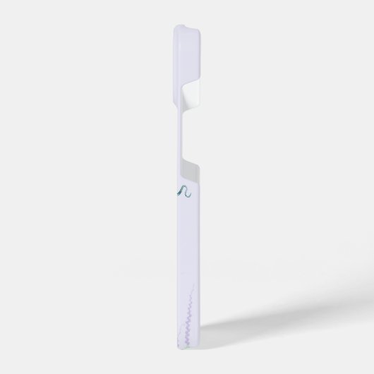 水彩海底産タコ魚 iPhoneケース (左側面)