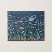 水彩海昆布の森の探索と芸術の検索 ジグソーパズル (横)