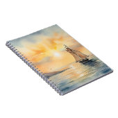 水彩海景バックグラウンド ノートブック