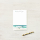 水彩海波ヒトデメモ帳 ポストイット (デスク上)