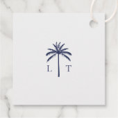 水彩海波ビーチ結婚式ありがとう フェイバータグ (裏面)