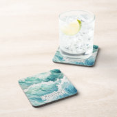 水彩海波名前をカスタムする コースター (右側)