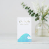 水彩海波沿岸領実在域 名刺 (スタンド正面)