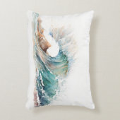 水彩海波 アクセントクッション (正面(垂直))