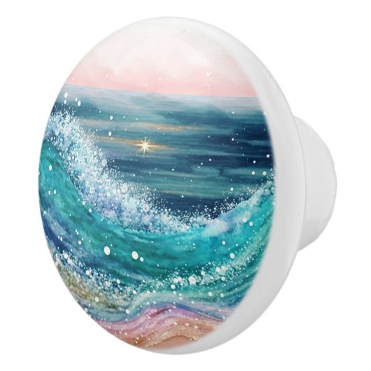 水彩海波 セラミックノブ (右)