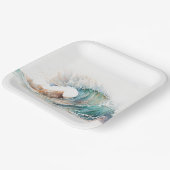 水彩海波 ペーパープレート (傾斜あり)