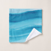 水彩海波#1 バスタオルセット (ウォッシュタオル)