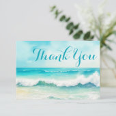 水彩海洋クルーズ船の乗組員への感謝 サンキューカード (スタンド正面)