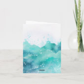 水彩海洋クルーズ船スタッフ向け感謝カード サンキューカード (裏面)