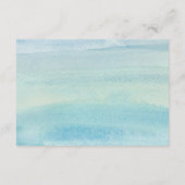 水彩海洋婚礼回复卡/婚礼答复卡 出欠カード (裏面)