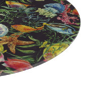 水彩海洋生活パターン1 カッティングボード (角)