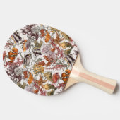 水彩海洋生活パターン2 卓球ラケット (横)