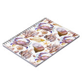 水彩海洋生活パターン4 ノートブック (左側)