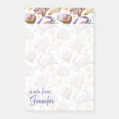 水彩海洋生活パターン|名前の追加 ポストイット (正面)