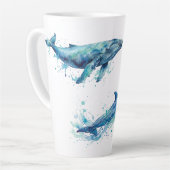 水彩海洋生物 カフェラテマグ (左アングル)