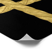 水彩海洋航海の信号旗モノグラム ポスター (角)