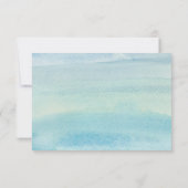 水彩海洋风格婚礼回复卡/婚礼答复卡 出欠カード (裏面)