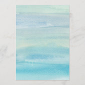 水彩海洋风格婚礼延期通知卡 セーブザデート (裏面)